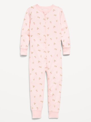 Unisex Snug-Fit 2-Way-Zip Printed Pajama One-Piece for Toddler & Baby | Old Navy (US)