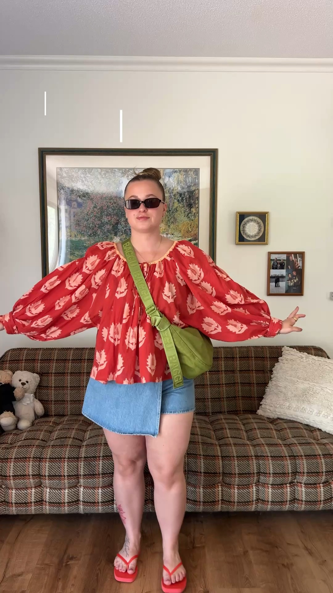 Green and red but summer edition 🍅🌱 found this skort on my Mother’s Day shopping trip and I’m in love 💙

@Daughters of India @Levi’s @BAGGU @Old Navy @'Ôrəbella @Olehenriksen 

#getdresswithme #size12fashion 
#size12 #gdwm #getdressedwithjolene 

Skort outfit 
Denim skort
Blouse outfit 
Baggy blouse 
Summer outfit 
Midsize summer outfit 
Midsize outfit ideas 
Midsize skort 
Skort outfit 
Size 12 fashion

#LTKMidsize #LTKSaleAlert #LTKootd