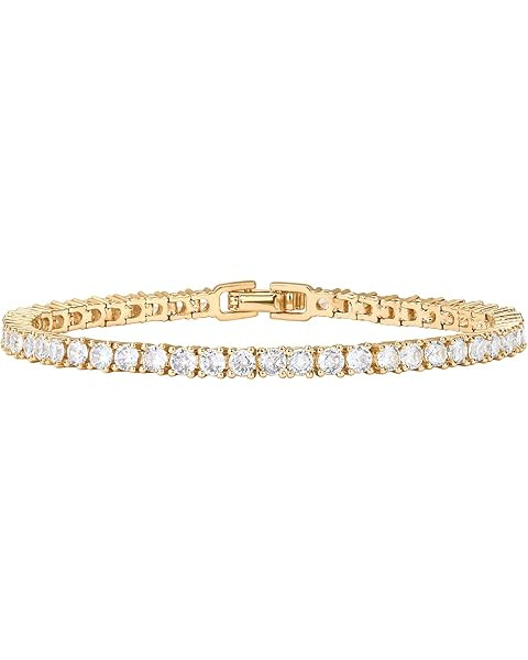 PAVOI 14K Gold Plated Tennis Bracelet - 6.5-7.5 Inch Gold Bracelets for Women - Dainty Waterproof... | Amazon (CA)