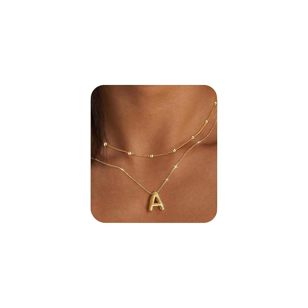 PANSHI Gold Initial Necklaces for 𝐖𝐨𝐦𝐞𝐧 𝐓𝐞𝐞𝐧𝐬 𝐆𝐢𝐟𝐭𝐬 ... | Amazon (US)