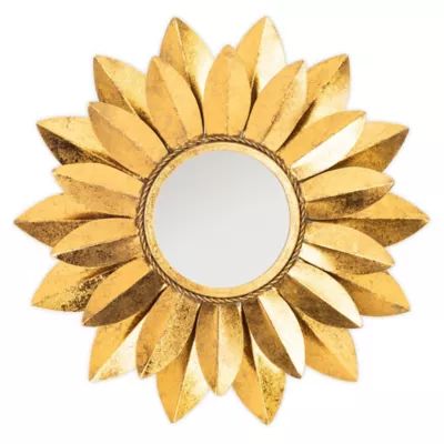 Safavieh Larcen Wall Mirror in Gold | Bed Bath & Beyond | Bed Bath & Beyond