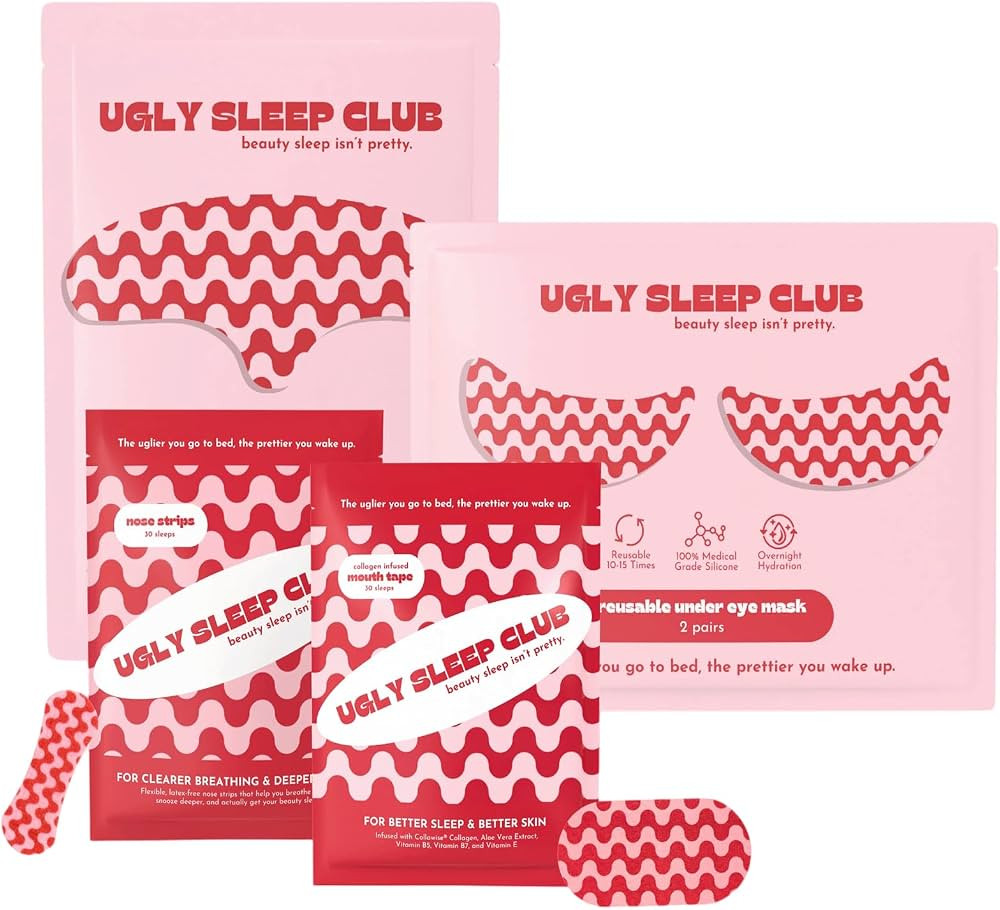 PETITION Ugly Sleep Club Mouth Tape for Women, Forehead, Undereyes & Nose Tapes,Practical, Easy t... | Amazon (US)
