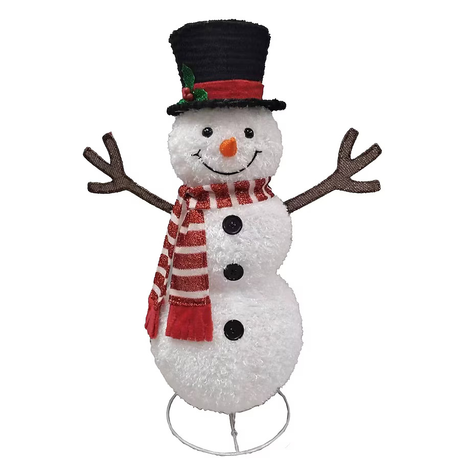 Holiday Living 3-ft LED Pop Up Snowman with Scarf Decoration | Lowe's