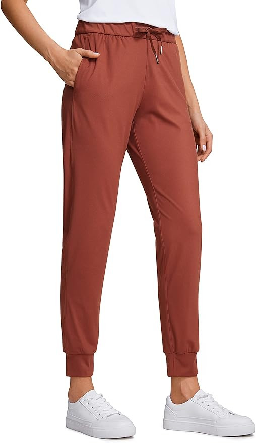 CRZ YOGA 4-Way Stretch Workout Joggers for Women 28" - Casual Travel Pants Lounge Athletic Sweatp... | Amazon (US)