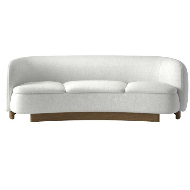 Muir 90" Curved Sofa Elliot Dove | CB2