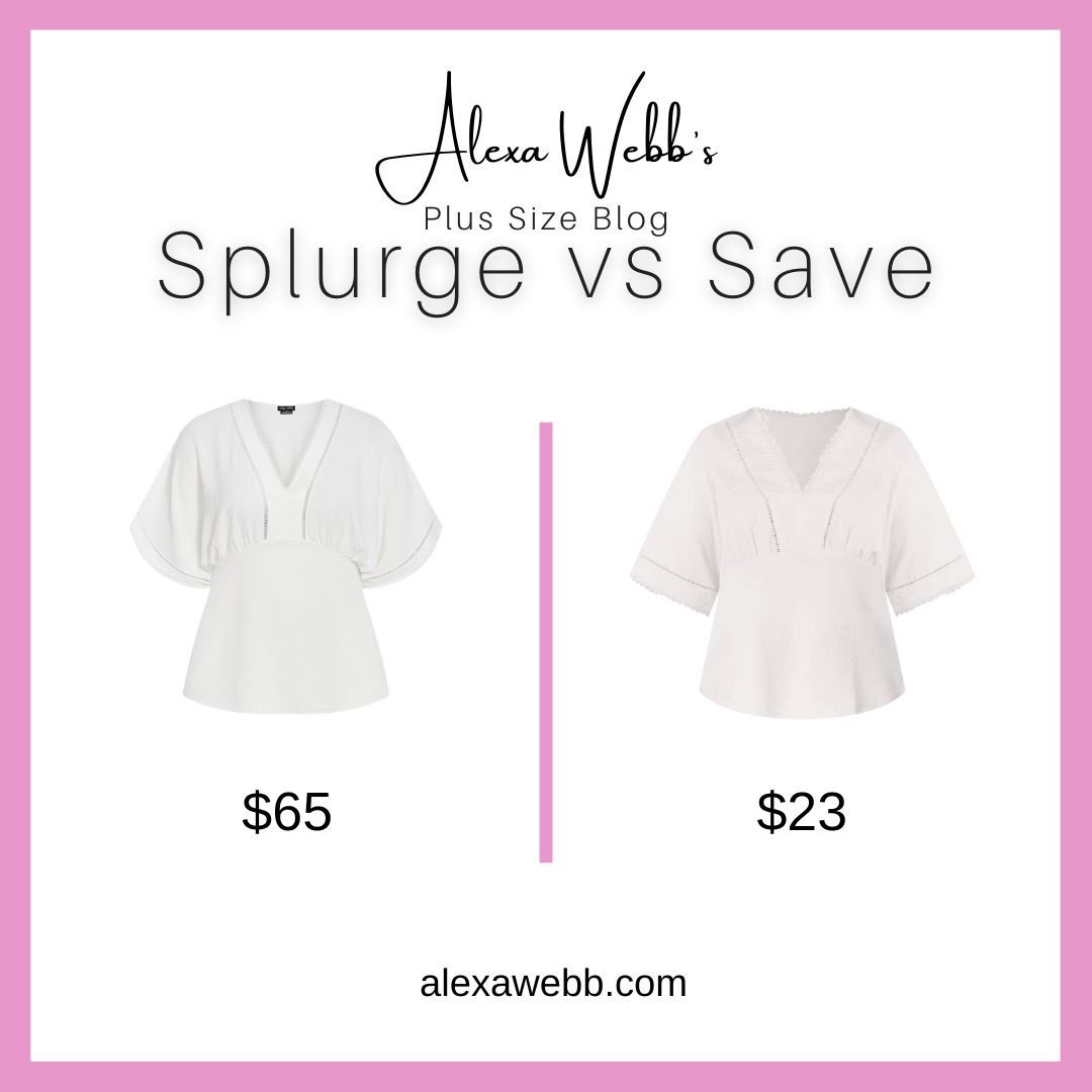 Plus Size White Top - Splurge vs Save by Alexa Webb #plussize

#LTKStyleTip #LTKPlusSize #LTKOver40