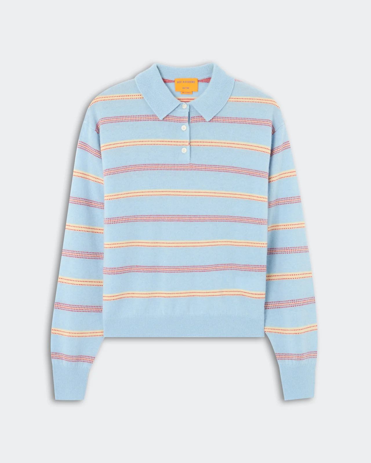 Collegiate Stripe Polo - Clear Sky Combo | Guest In Residence