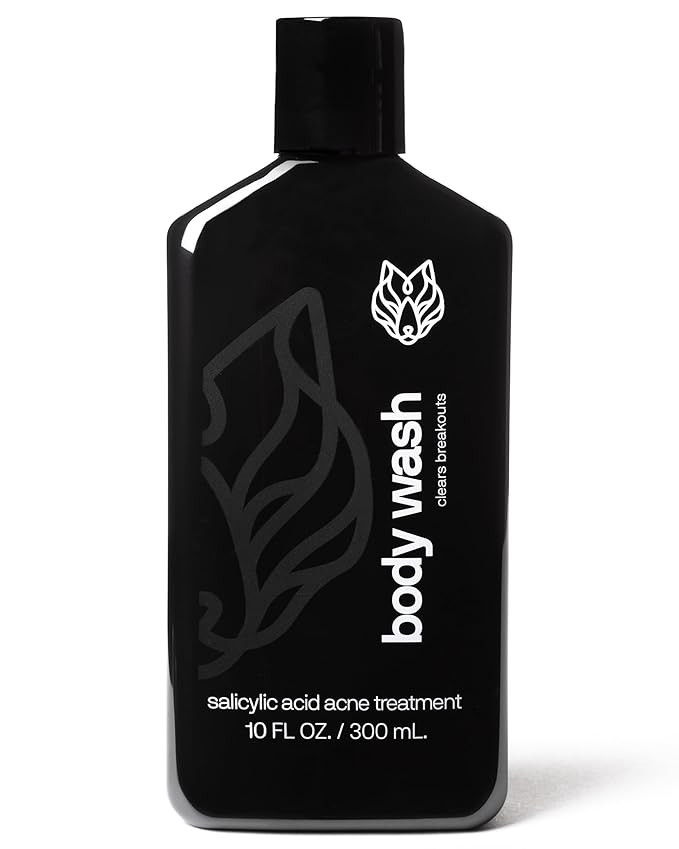 Black Wolf Charcoal Powder Body Wash Men - 10 Fl Oz Paraben-Free Mens Body Wash - Salicylic Acid ... | Amazon (US)