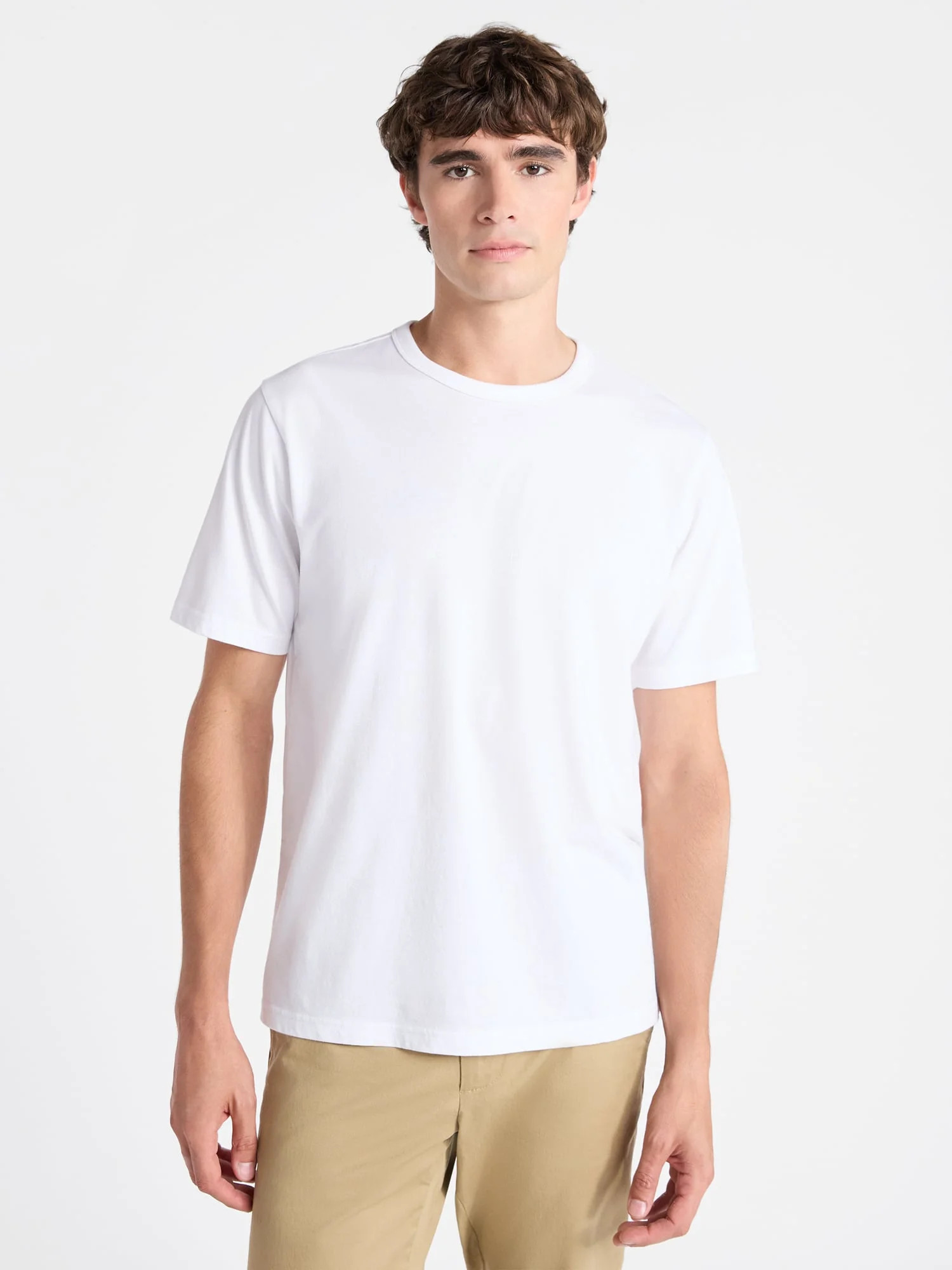 Free Assembly Men’s Everyday Cotton Tee with Short Sleeves, Sizes S-3XL | Walmart (US)