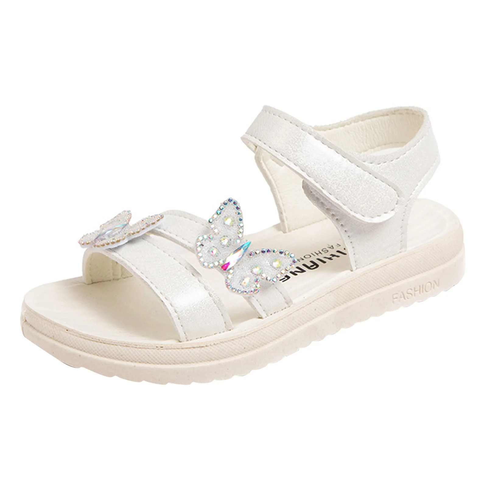 Children Shoes Summer Butterfly Sandals With Diamond Fashion Little Girl Soft Bottom Princess San... | Walmart (US)