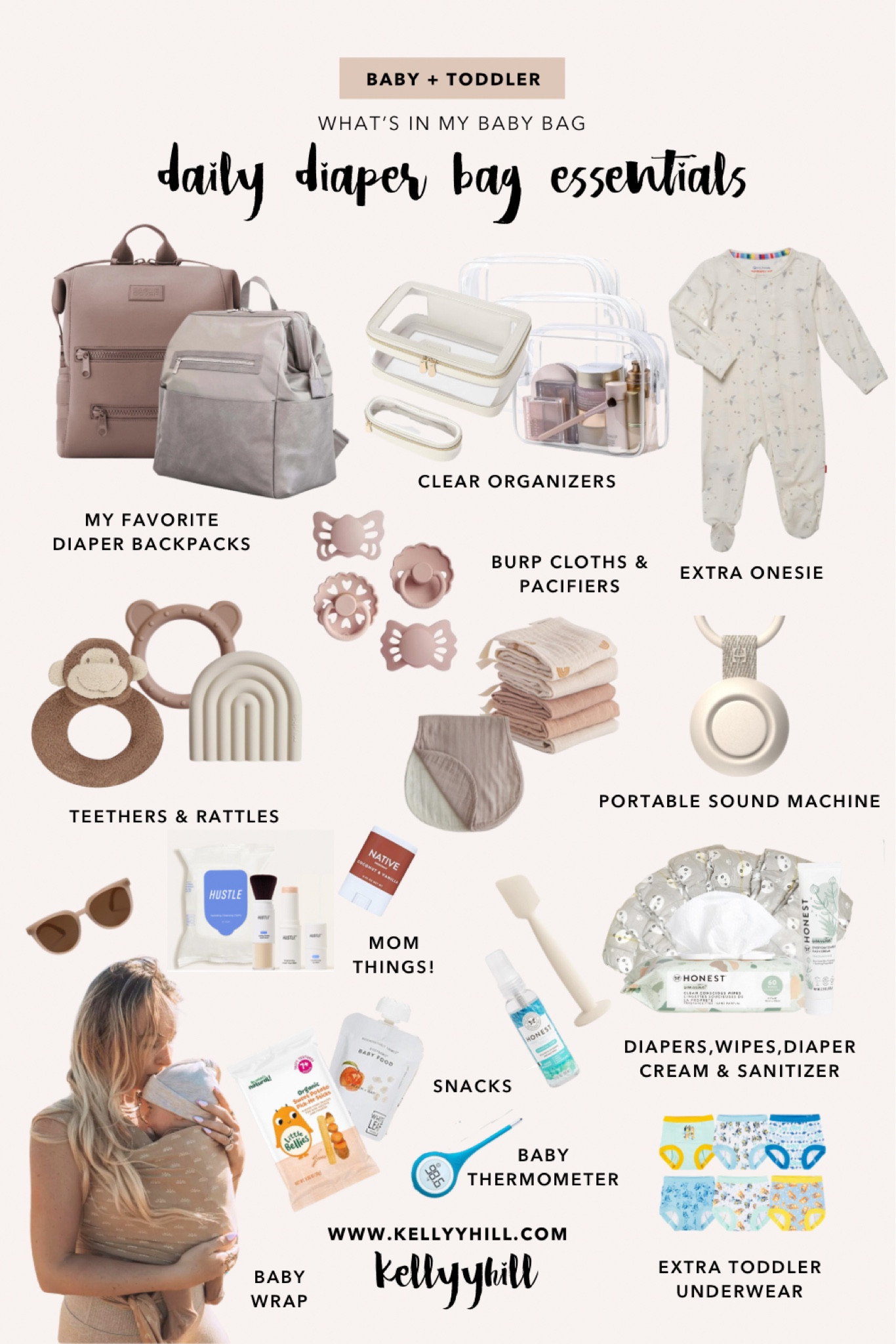 Daily diaper bag essentials & favorites with a baby & toddler 

#LTKBaby #LTKKids