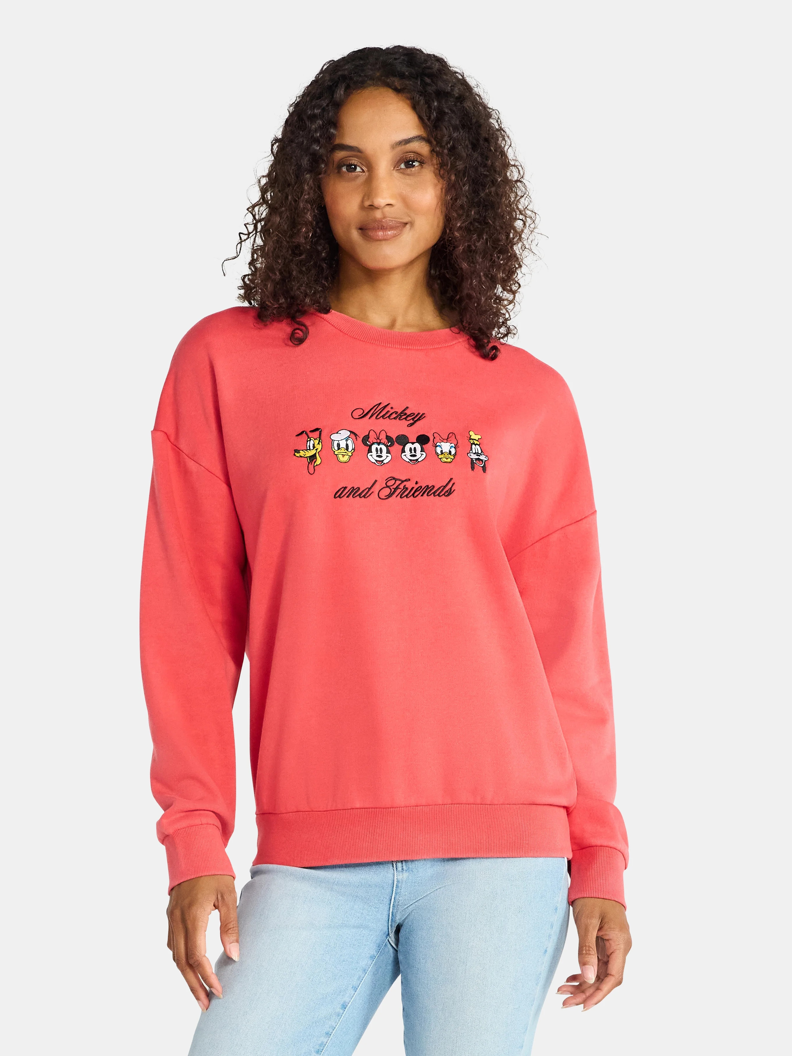 Disney Mickey and Friends Women's Graphic Crewneck Sweatshirt, Sizes XXS-XXL | Walmart (US)