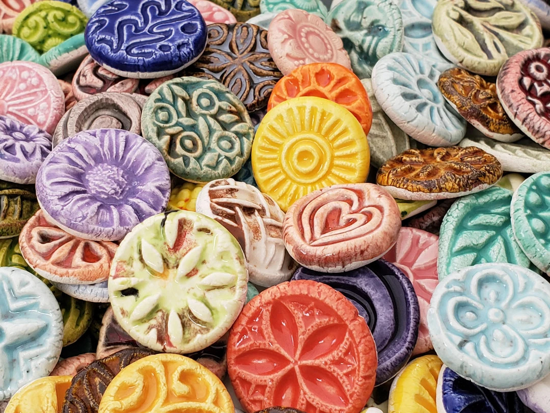 20 CERAMIC Mini Tiles/cabs - Mixed Designs - Glazed - Great for MOSAICS, Magnets, Jewelry Designs... | Etsy (US)