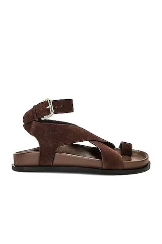 A.EMERY Jalen Sandal in Mocha Suede | FWRD | FWRD 