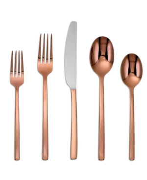 Cambridge Beacon Copper Mirror 20-Piece Flatware Set, Service for 4 | Macys (US)