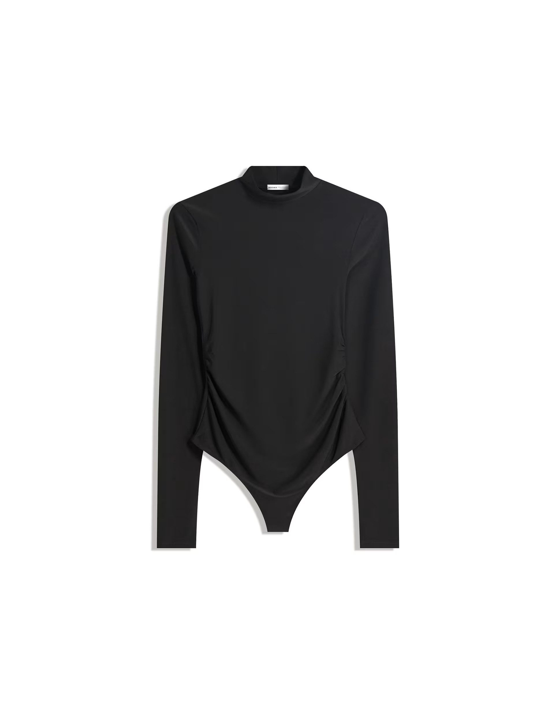 Bershka Long sleeve mock neck bodysuit in black | ASOS | ASOS (Global)