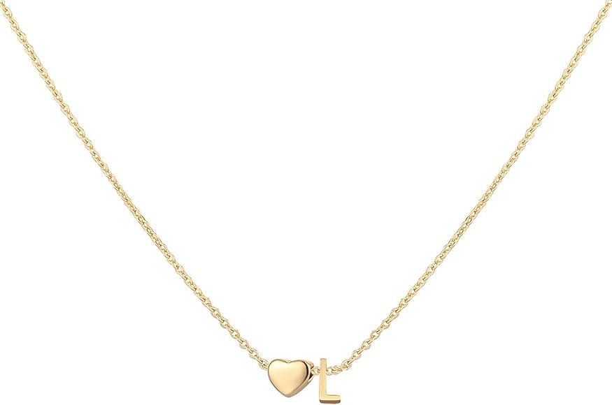 Initial Heart Necklace  | Amazon (US)