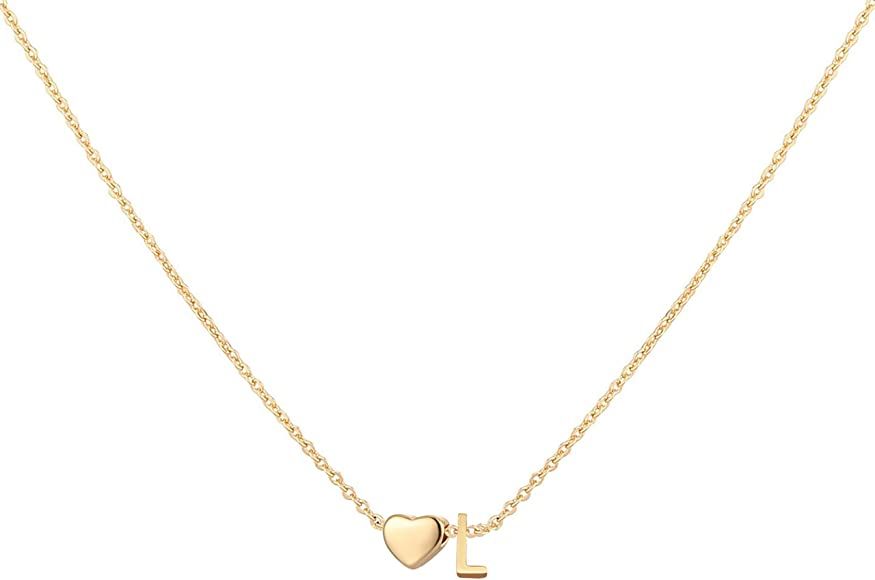 Initial Heart Necklace  | Amazon (US)