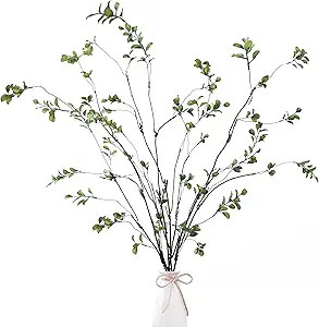 Sggvecsy 47.2’’ 4Pcs Artificial Ficus Branches Artificial Greenery Stems Faux Ficus Twig Plan... | Amazon (US)