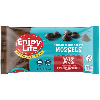 Enjoy Life Dark Chocolate Dairy Free Vegan Baking Morsels - 9oz: Gluten-Free, Non-GMO, Halal | Target