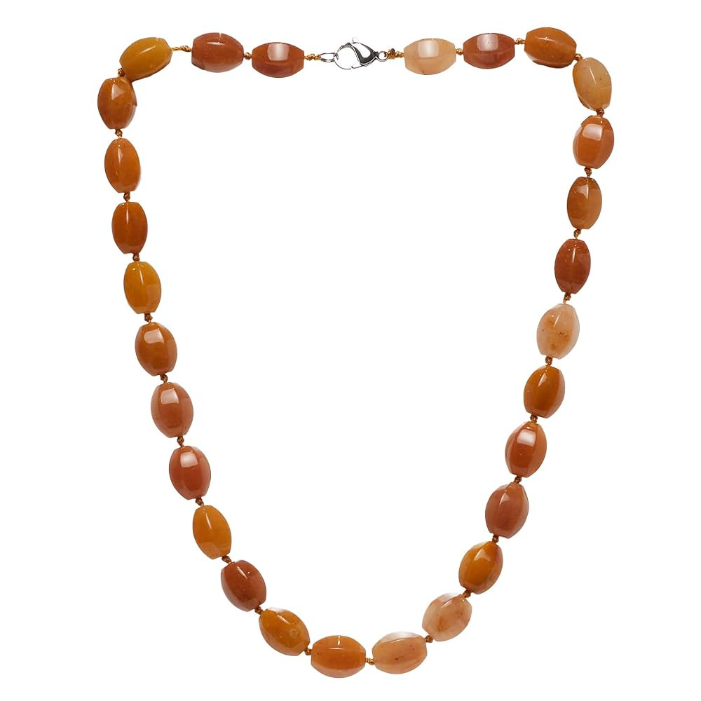 Women's Handmade Natural Gemstone Beaded Necklace, Statement 10x14mm Beaded Necklace for Women Gi... | Amazon (US)