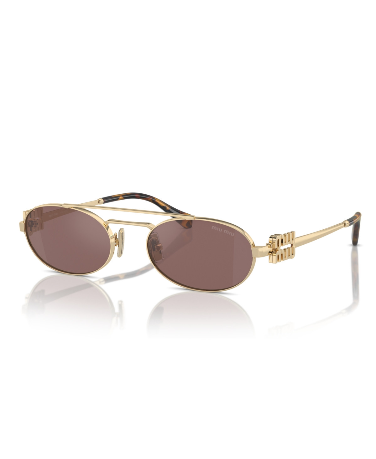 Miu Miu Women's Sunglasses, Mu 54Zs - Pale Gold, Brown | Macy's
