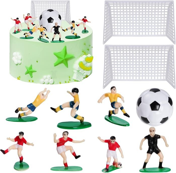 Soccer Cake Topper Decoration, Soccer Ball Player Cupcake Topper for Theme Birthday Party Sport P... | Amazon (US)