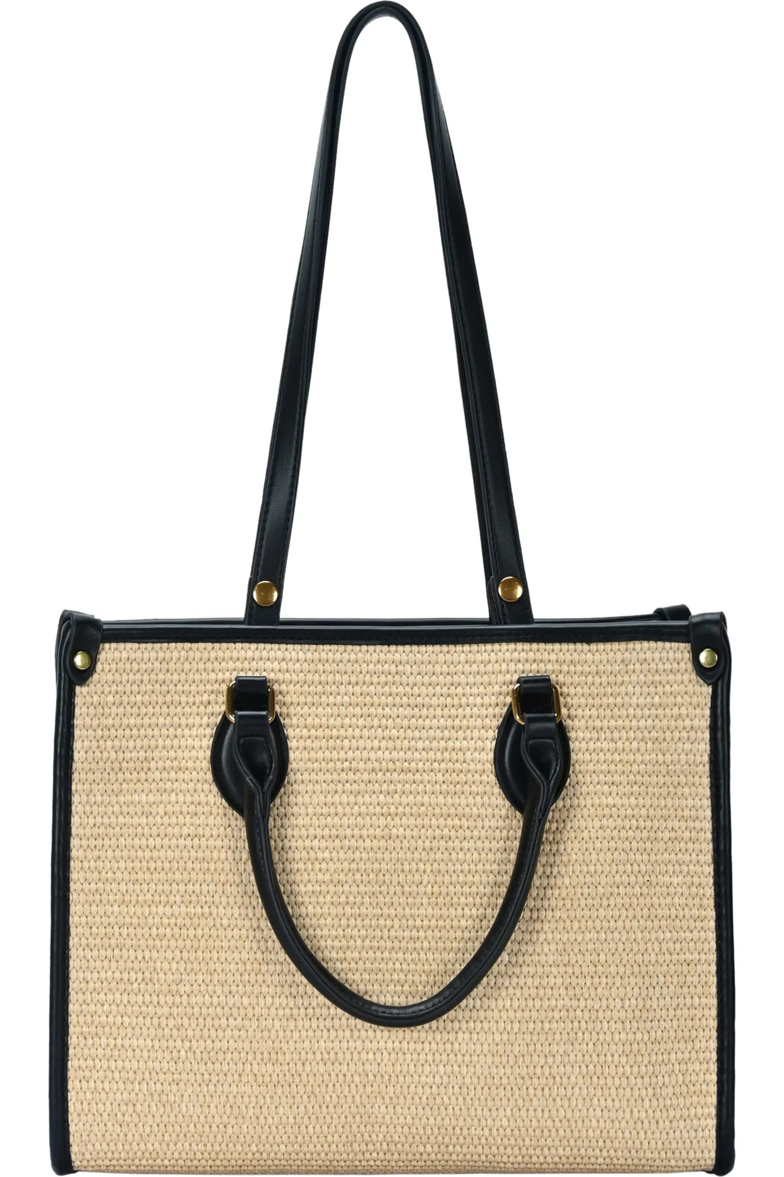 Raffia Contrast Tote Bag (Women) | Nordstromrack | Nordstrom Rack