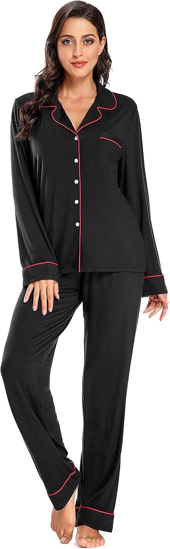 IZZY + TOBY Cotton Pajama Sets, Soft Sleepwear Pjs Set for Women | Amazon (US)