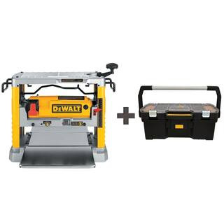 DEWALT 12-1/2 in. Portable Thickness Planer with Three Knife Cutter-Head with 24 in. Tote with Or... | The Home Depot