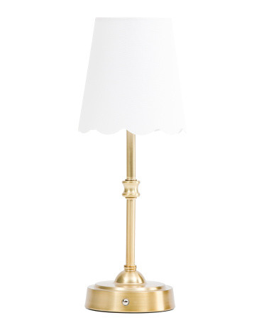13.5x5 Iron Scalloped Shade Rechargeable Touch Light | TJ Maxx