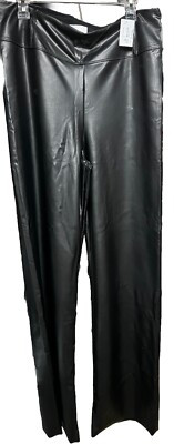 Sofia Jeans Women's Faux Leather Bootcut Pants in Black Size 20 | eBay US