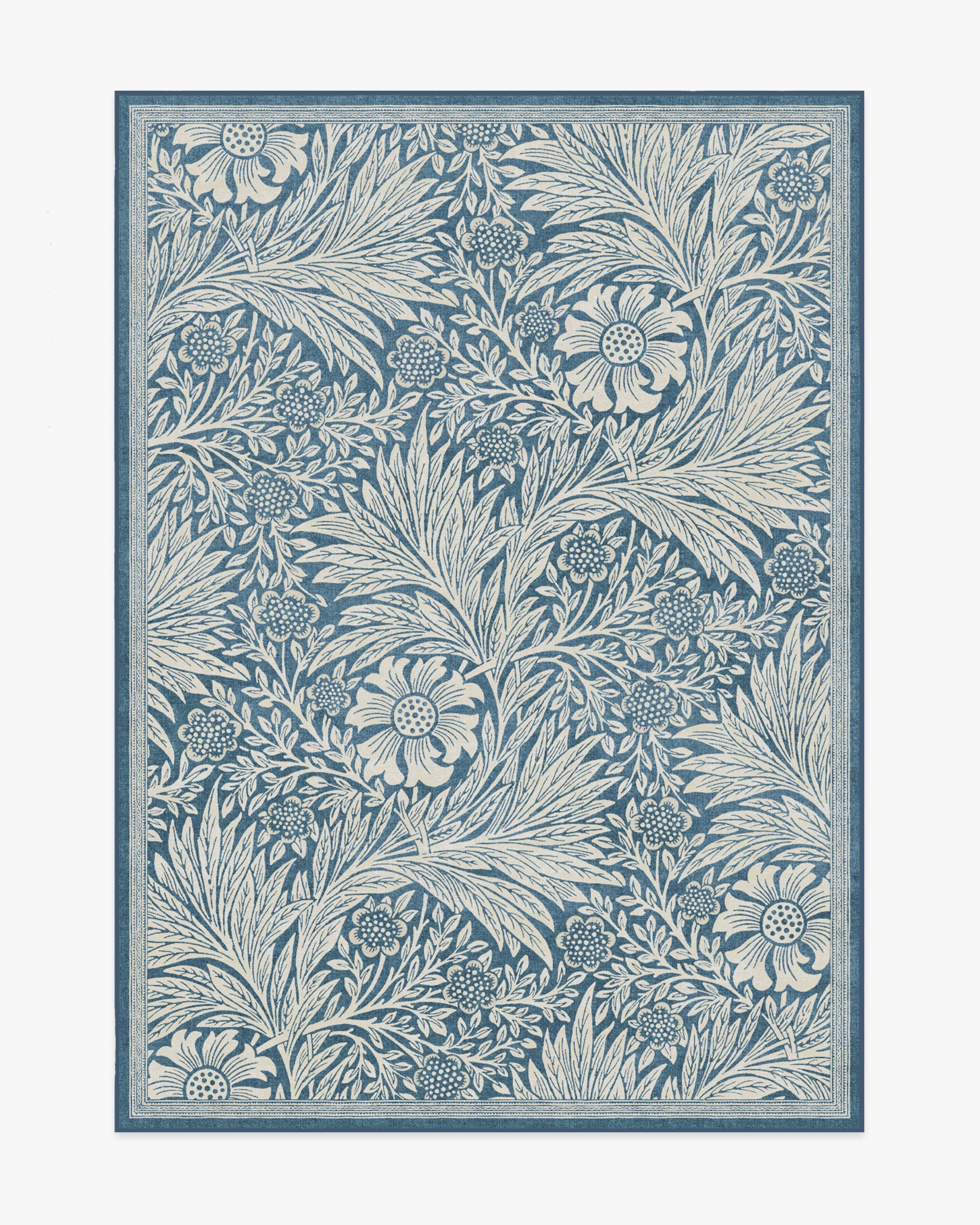 Morris & Co. Marigold Blue Rug | Ruggable | Ruggable