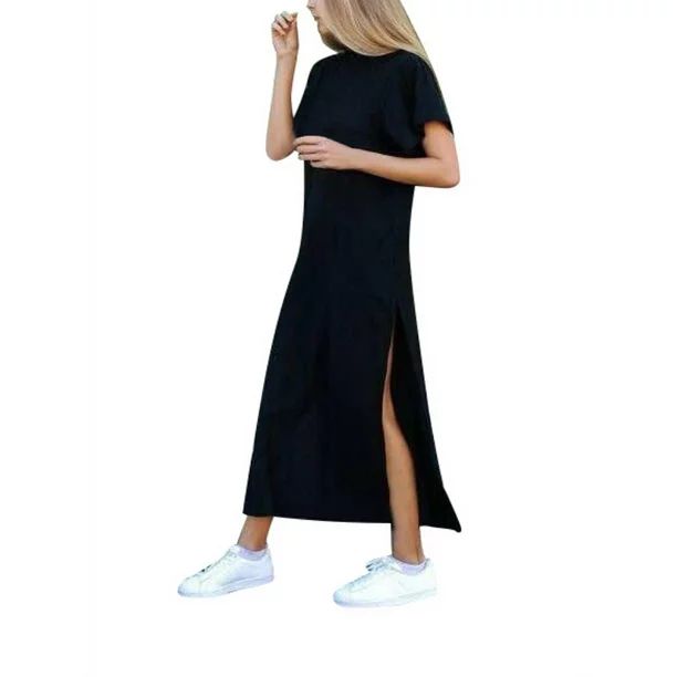 OUMY Women Split Maxi Long T-shirt Dress - Walmart.com | Walmart (US)