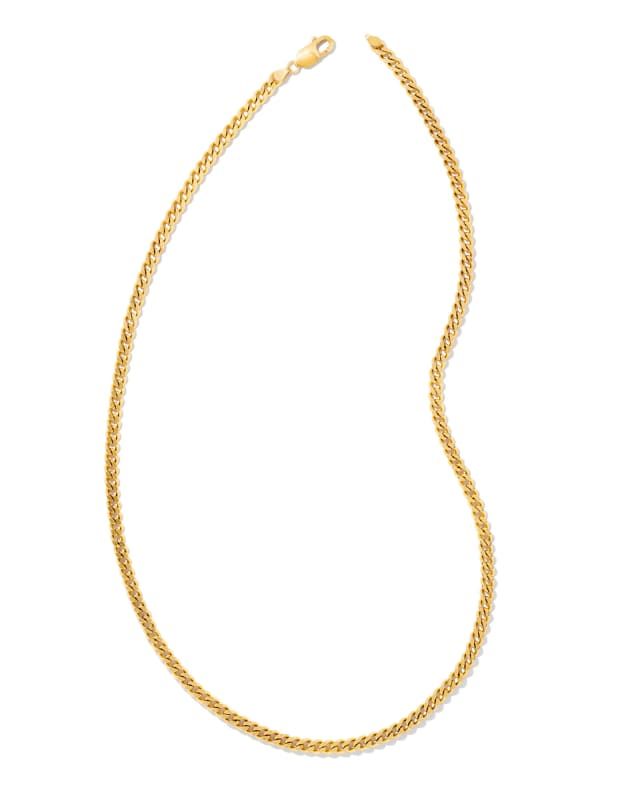 Curb Chain Necklace in 18k Oxidized Yellow Gold Vermeil | Kendra Scott