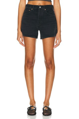 AGOLDE Parker Long Short in Black | FWRD 
