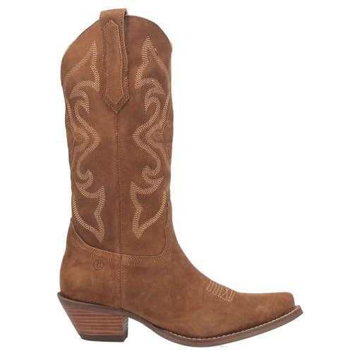 Dingo Womens Out West Embroidered Snip Toe Casual Boots Mid Calf Mid Heel 2-3" - Brown - Size 11 B | Amazon (US)