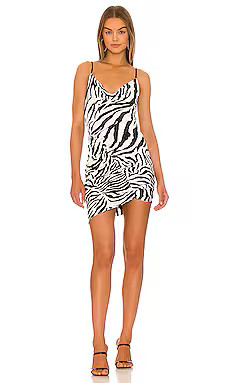 AFRM Palmetto Mini Dress in Blanc Zebra from Revolve.com | Revolve Clothing (Global)