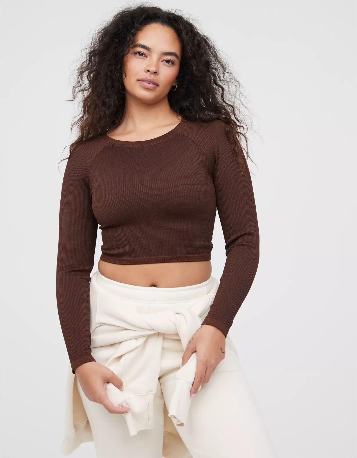 OFFLINE By Aerie Seamless Waffle Long Sleeve T-Shirt | Aerie