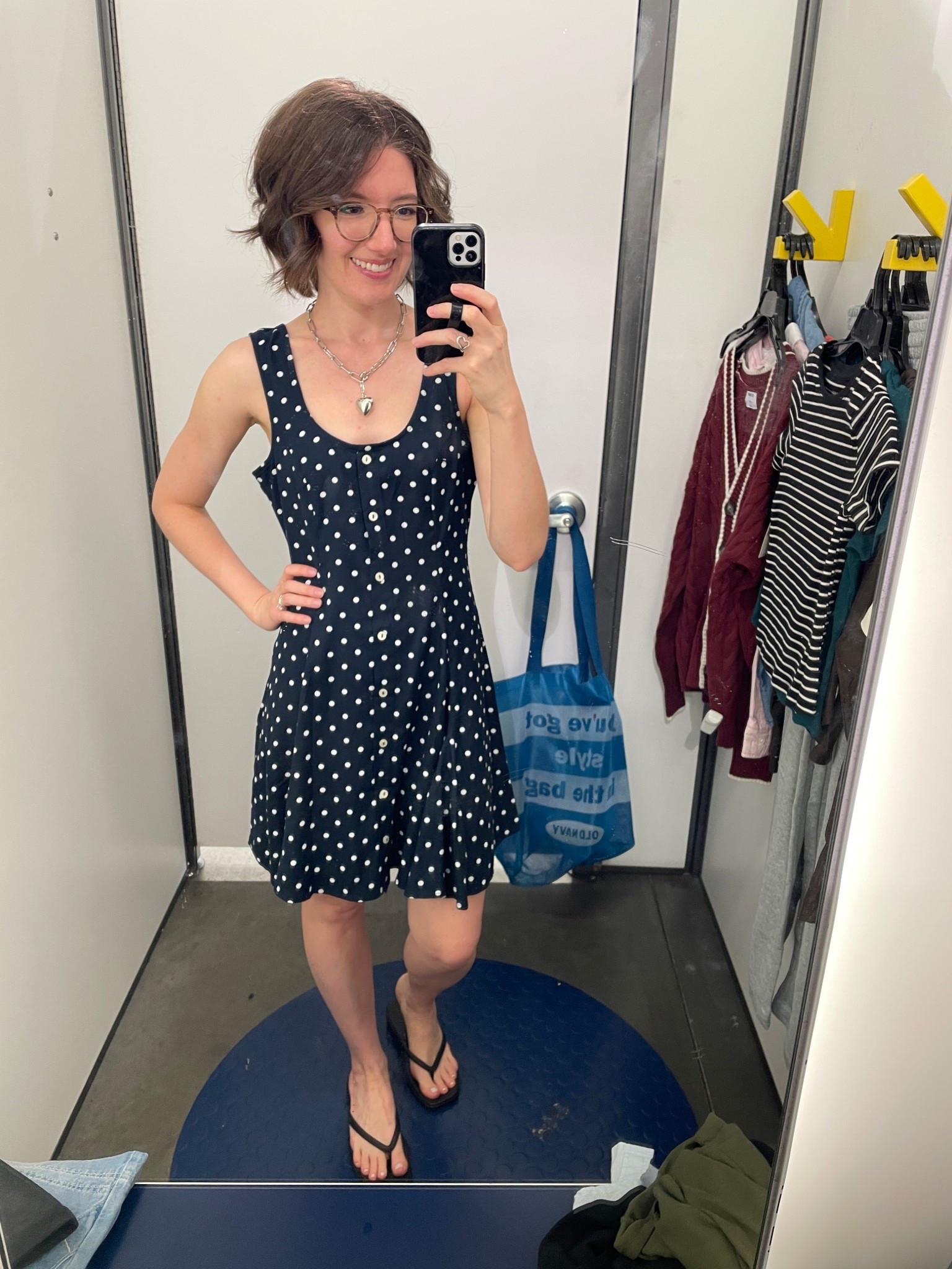 Polka dot dress: runs big, size down 1
Sandals: TTS