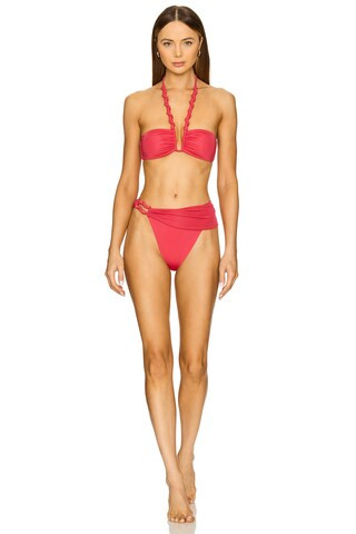 Holly Carol Bikini Top in Red | Revolve Clothing (Global)