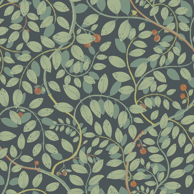 A-Street Prints Lina Fruit Turquoise Wallpaper | DecoratorsBest