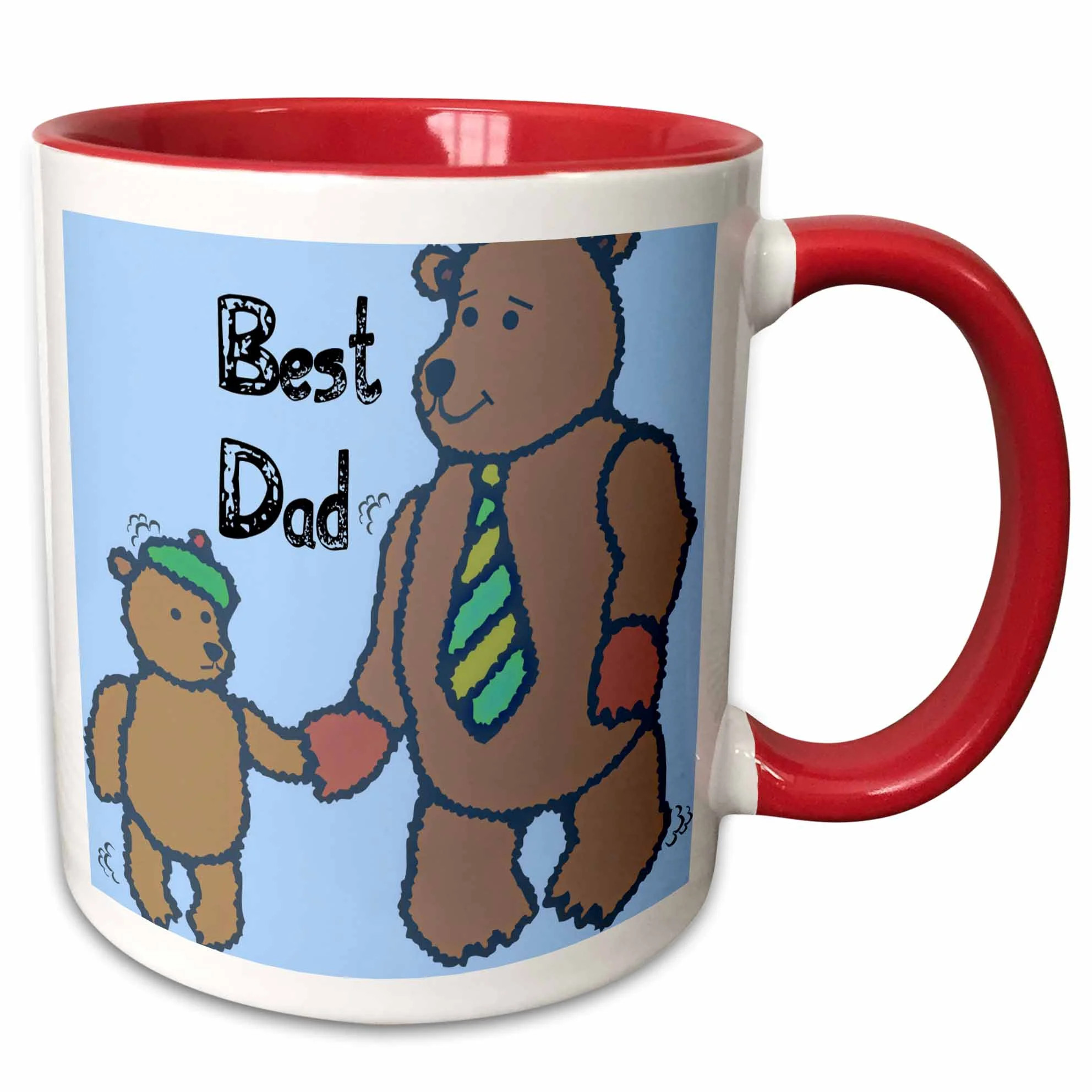Best Dad Bears - Fathers Day - Cute Art 15oz Two-Tone Red Mug mug-52714-10 | Walmart (US)