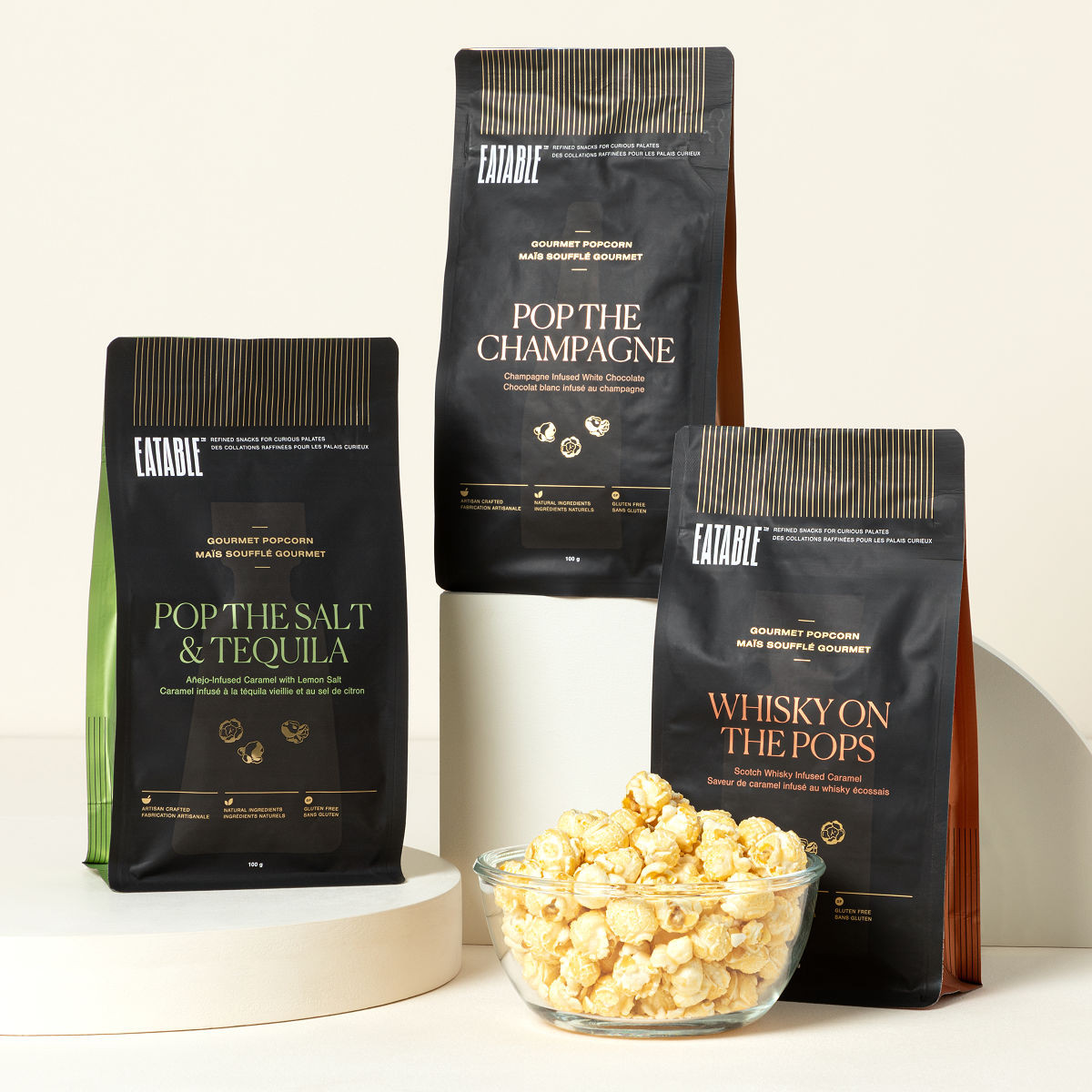 Gourmet Alcohol-Infused Popcorn Trio | UncommonGoods