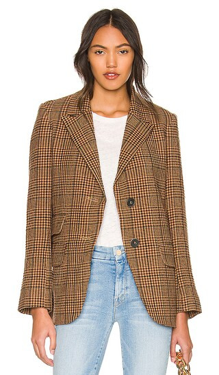 X REVOLVE Bowie Blazer in Camel Combo | Revolve Clothing (Global)