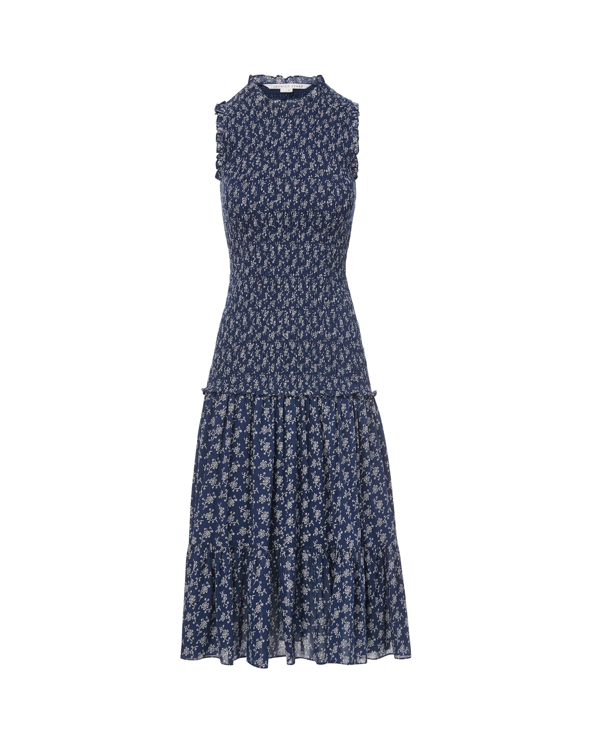 Verena Smocked Cotton-Voile Dress | Veronica Beard