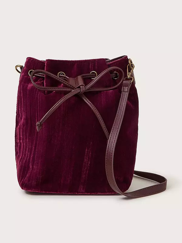 Monsoon Alice Velvet Bucket Bag | Very (UK)
