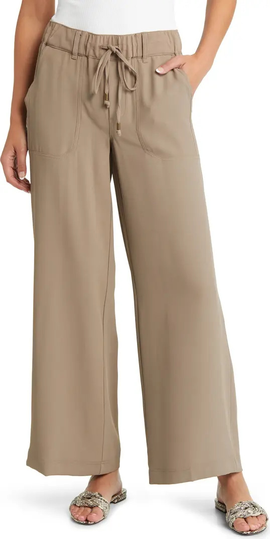 Ab'Leisure High Waist Drawstring Wide Leg Pants | Nordstrom