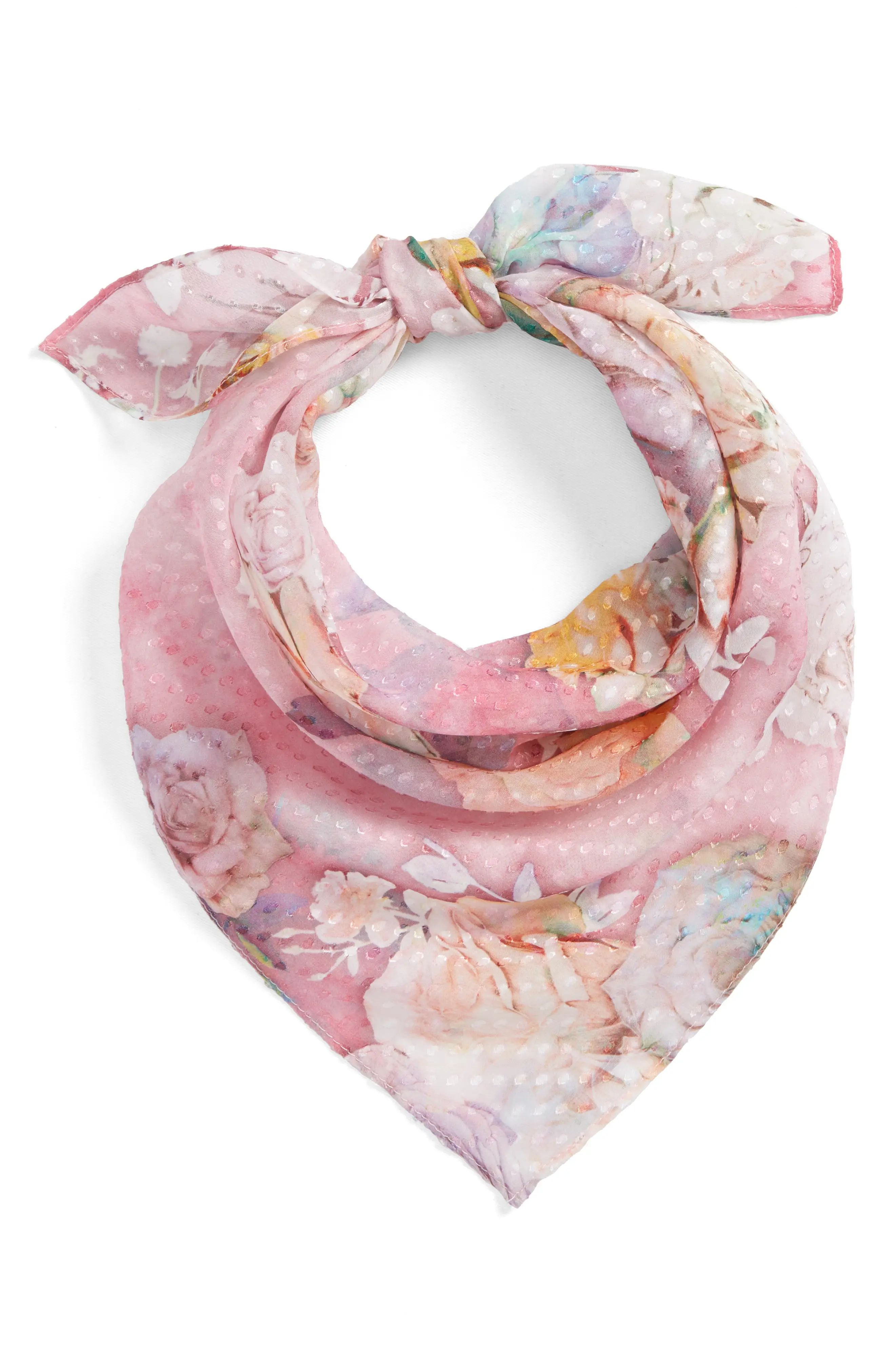 Jacquard Dot Silk Blend Scarf | Nordstrom