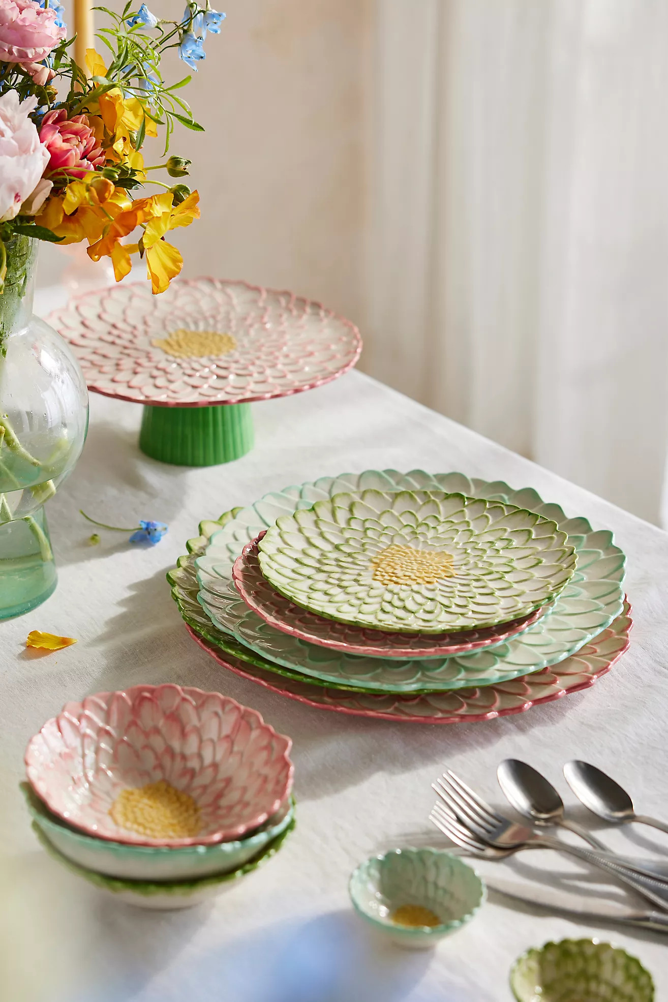 Painted Flower Pinch Bowls, Set of 3 | Anthropologie (US)